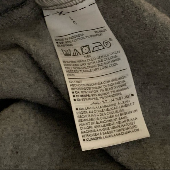 OLD NAVY Dress Gray Tee Size Large Stretchy V-Neck - Picture 7 of 7